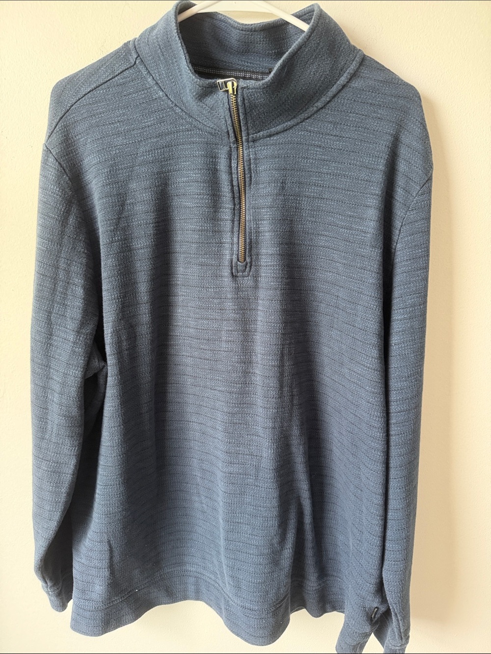 Dockers Men's Zip-Up Mock Neck Sweater - Slate Blue
